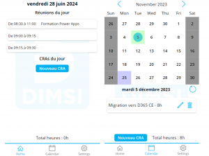 Exemples d'interfaces DIMSI